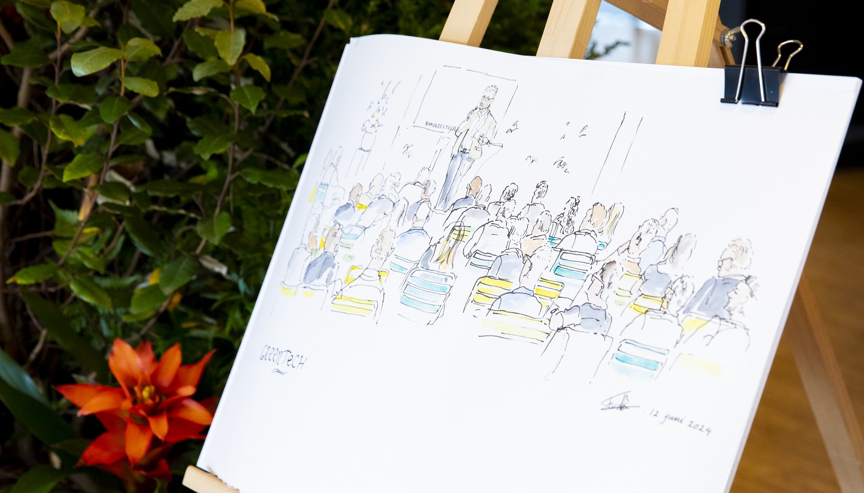 Live tekening bij de RAI